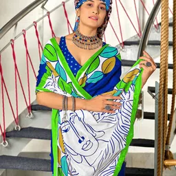 Pandadi Saree Abstract Block Print Sarees image 2