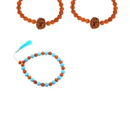 Divine souvenirs Unisex Set Of 3 Artficial Beaded Elasticated Bracelets-picture-20