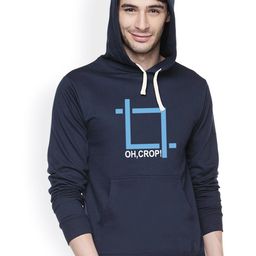 Campus Sutra Navy Printed Hooded Sweatshirt-image-33