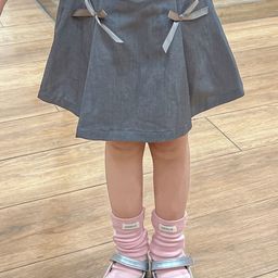 LULU & SKY Girls Bow Detail Pleated Knee Length Skirt-image-36