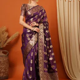 KALINI Woven Design Zari Pure Silk Kanjeevaram Saree-28