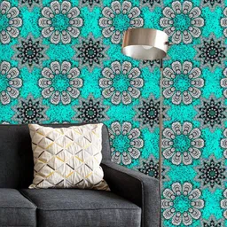 ArtzFolio Printed UV-Resistant Anti-Bacterial Damask Floral Pattern Peel & Stick Wallpaper-image-29