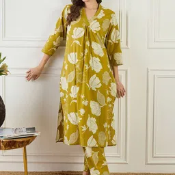 Indo Era Printed Pure Cotton Straight Tunic With Trousers Co-Ords-picture-14