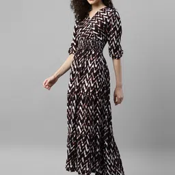 Raiyani Fashion Women Abstract Printed Fit & Flare Maxi Dress-picture-32