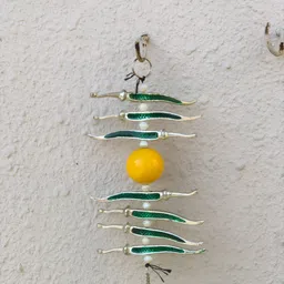 Barn 14 Grey & Green Textured Nimbu Mirchi Wall Hangings-image-24