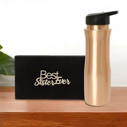 INTERNATIONAL GIFT Copper-Toned Single Copper Solid Water Bottle-image-68
