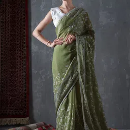 KALINI Embellished Organza Saree-image-46