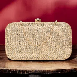 CRUSSET Textured Box Clutch-image-4
