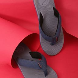CHUPPS Men Striped Rubber Thong Flip-Flops-image-89