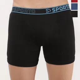 Sporto by Macho Men Pack Of 4 Comfortable Short Trunks Sprto_M1030-B1-Dnm1-Olv1-R1-L-picture-22