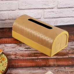 the home co. Cream Leather Dome Tissue Holder-picture-32
