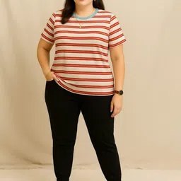 AUSTIVO Striped Round Neck T-Shirt With Trousers Co-Ords-picture-20