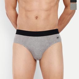 LOGGERHEAD Pack Of 3 Cotton Hipster Briefs LHFB004-Grey-Black-DarkGrey-19