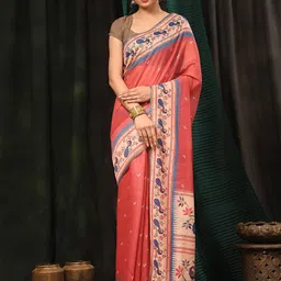 DIVASTRI Ethnic Motifs Chanderi Saree-image-23