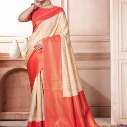 KALINI Woven Design Silk Blend Kanjeevaram Saree-image-92