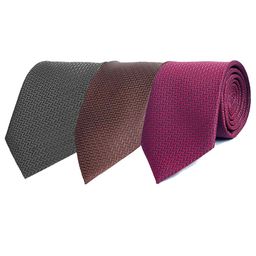 CALIXTO Men Pack Of 3 Woven Design Broad Tie-image-6