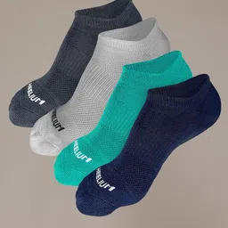 Heelium Men Pack Of 4 Printed Ankle Length Ultra-Soft, Thin & Breathable Socks-image-74