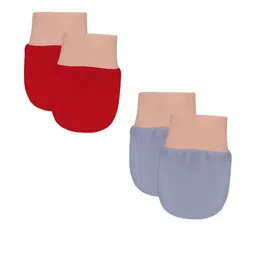 Adhigams Kids Newborn 2 Pairs Cotton Hand Gloves-25