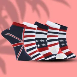 MJE Men Pack Of 5 Patterned Ankle Length Socks-18