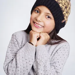 Bharatasya Girls Woollen Beanie-image-11