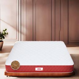 COIRFIT Maroon & White Quilted Orthopedic SingleSize Mattress-image-11