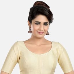 Biyu Round Neck Floral Printed Readymade Saree Blouse-image-26