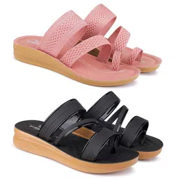 BERSACHE Women Open Toe Flats with Bows-image-43