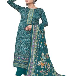 DRAVINAM Trends Floral Printed Beads And Stones Pashmina Unstitched Dress Material-image-81