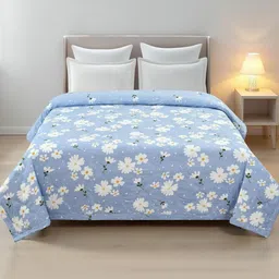 IVAZA Blue AC Room Double Bed Microfibre Comforter-image-58