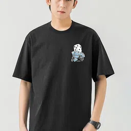LAUREN ADAMS Graphic Printed Drop-Shoulder Sleeves Pure Cotton Oversized T-Shirt-image-51