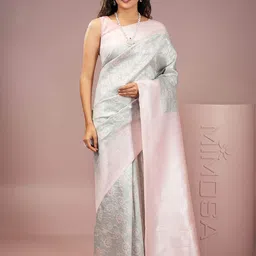 MIMOSA Floral Woven Design Zari Kanjeevaram Saree-picture-38