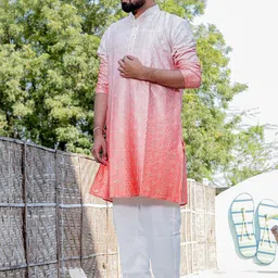 Stuffie Land Men Ethnic Motifs Embroidered Regular Sequinned Dupion Silk Kurta with Pyjamas image 4