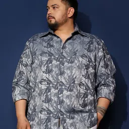 Instafab Plus Men Comfort Opaque Printed Casual Shirt-image-99