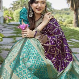 KALINI Woven Design Silk Blend Banarasi Saree-39