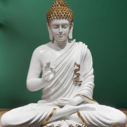 CraftEstate White Buddha Figurine Showpiece-image-21