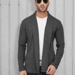 Men Straight Full Sleeve Grey Shrug-image-68
