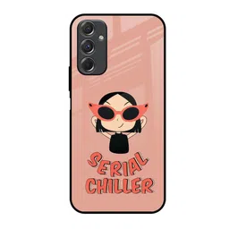 QRIOH Women Chilling Girl Lightweight Silicone Samsung Galaxy F34 5G Glass Back Case-picture-46