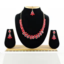 VATSALYA creation Women Red Jewellery Set-image-55
