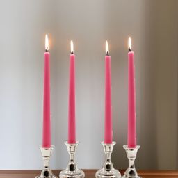 HOSLEY Pink 4 Pieces Unscented Pillar Candles-image-58