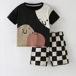 LULU & SKY Boys Printed Pure Cotton T-shirt With Shorts-picture-8