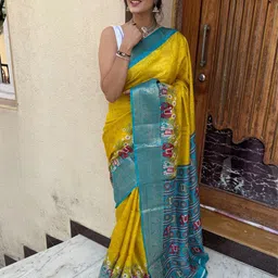 KALINI Kalamkari Zari Sungudi Saree-image-38