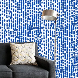 ArtzFolio Printed UV-Resistant Anti-Bacterial Abstract Indigo Tie Dye Batik Peel & Stick Wallpaper-image-80