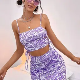 VANGULL Printed Cut-Out Bodycon Dress-picture-29
