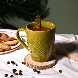 Storepedia Green Handcrafted Textured Ceramic Glossy Mugs Set of Cups and Mugs-image-78
