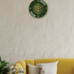 RANDOM Yellow & Green Printed Round Contemporary Wall Clock image 5