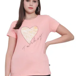 God's Club Women Printed Round Neck Cotton T-shirt-picture-32