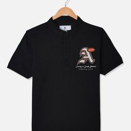 Octave Boys Typography Printed Mandarin Collar Regular Fit T-shirt-image-78