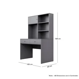 HEXA RED Grey Engineered Wood Study Table For Work From Home Students & Computer Table image 4