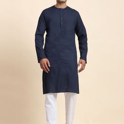 Moda Rapido Round Neck Pure Cotton Straight Kurta With Trousers-image-75
