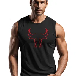 3Colors Printed Sleeveless Innerwear Vests VEST-CCUT-BULL-BLK_M-image-21